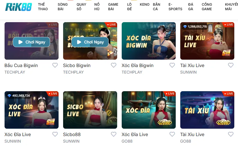 App tài xỉu tại Rik88